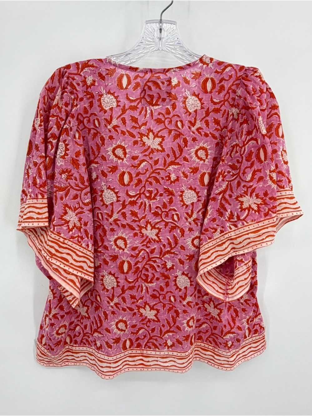 Bell By Alicia Bell Angel Top Blouse Cotton Silk Pink Size L - Picture 6 of 9